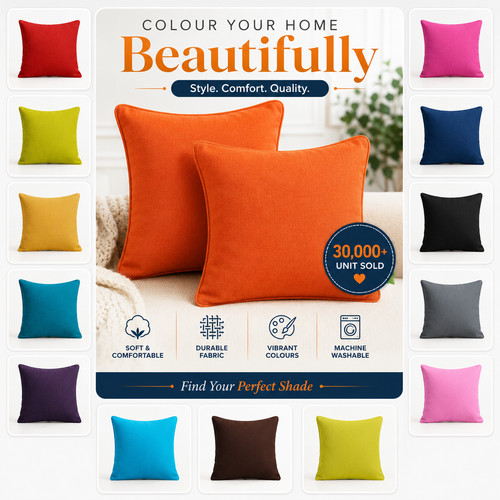 Cushion covers plain dyed 100 - plain, 100%
