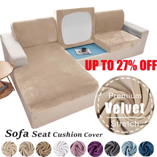 Crushed velvet sofa seat - crushed,