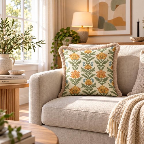 Yellow and green pillow cover - yellow,