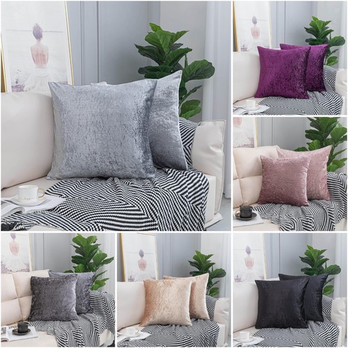 Crushed velvet cushion covers - cushion,