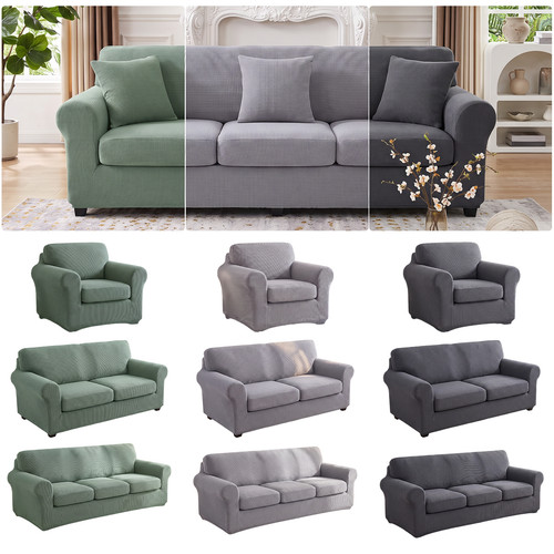 Stretch fleece sofa cover with - fleece,